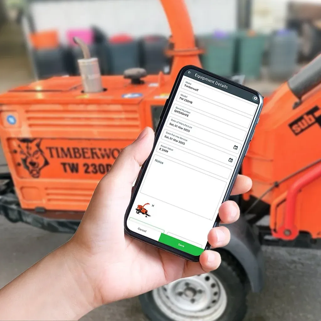 Equipment register and inspection records in ArbHub